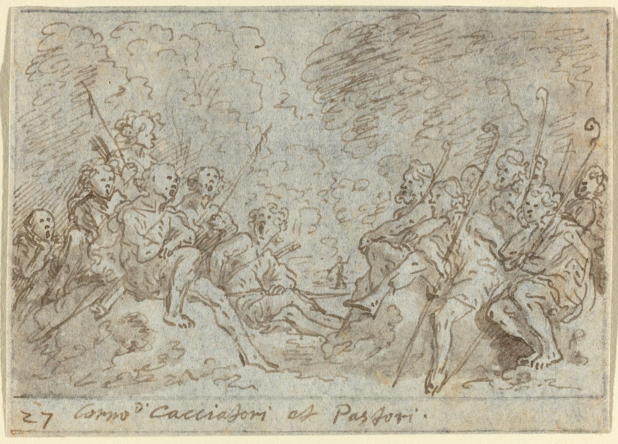 Sbor lovců a pastýřů, 1640. od Johann Wilhelm Baur