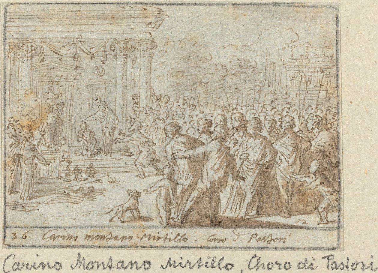 Chorus of Shepherds: Carino, Mountain and Myrtle, od Johann Wilhelm Baur