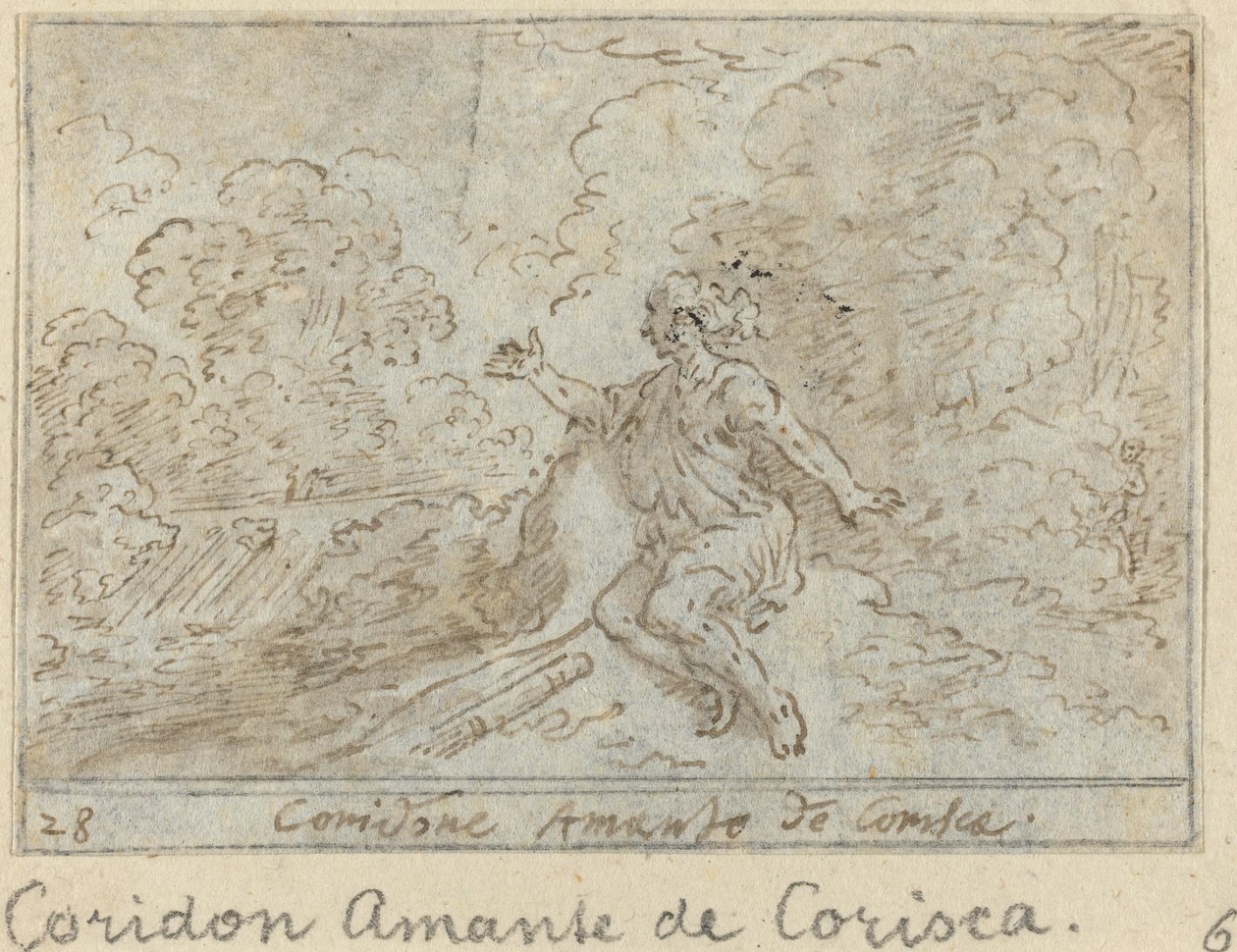 Coridone, milovník Coriscy, 1640. od Johann Wilhelm Baur