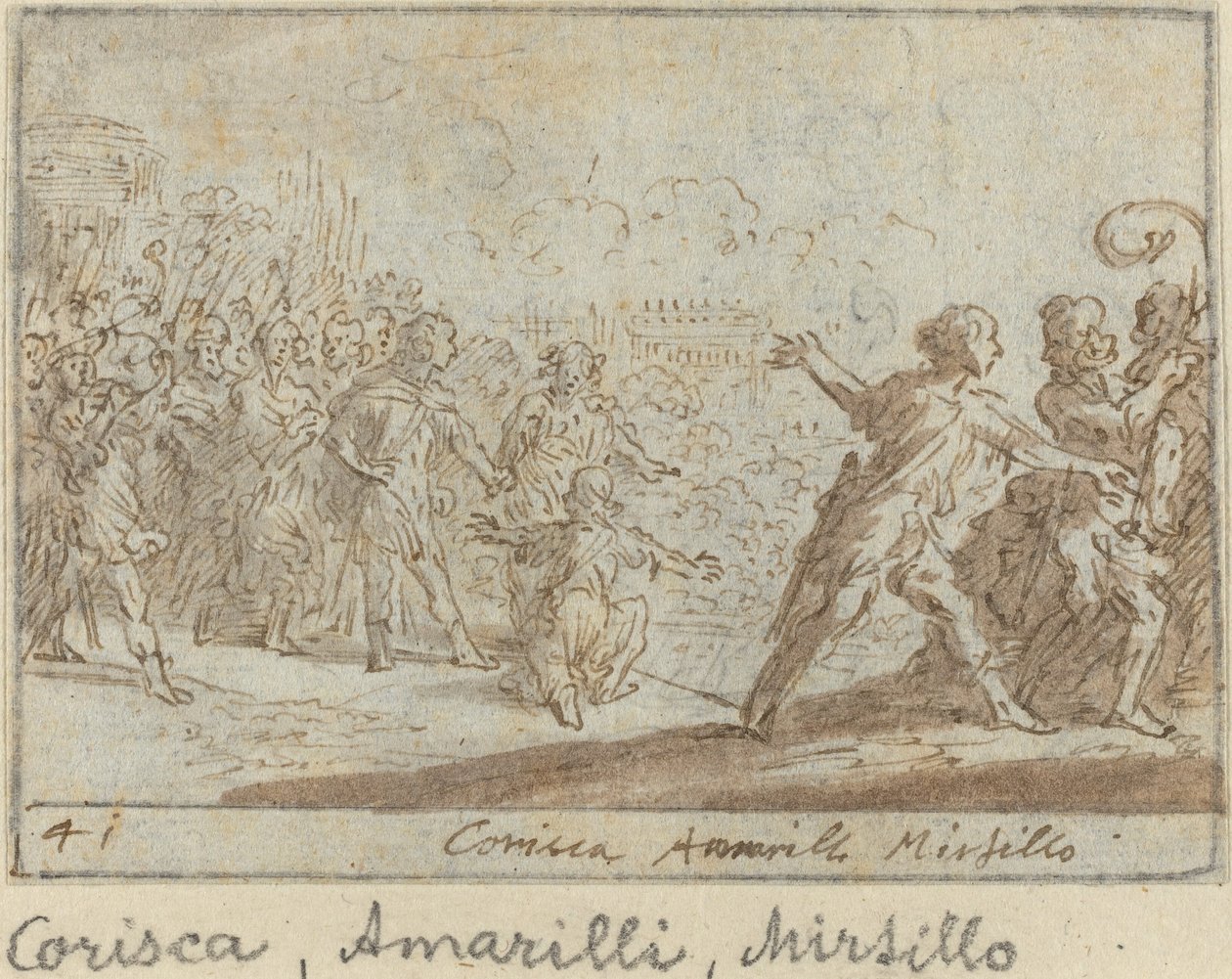 Corisca, Amarilli a Mirtillo od Johann Wilhelm Baur