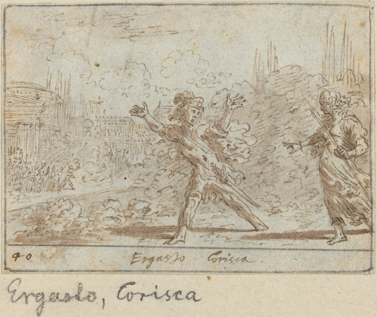 Ergasto a Corisca od Johann Wilhelm Baur