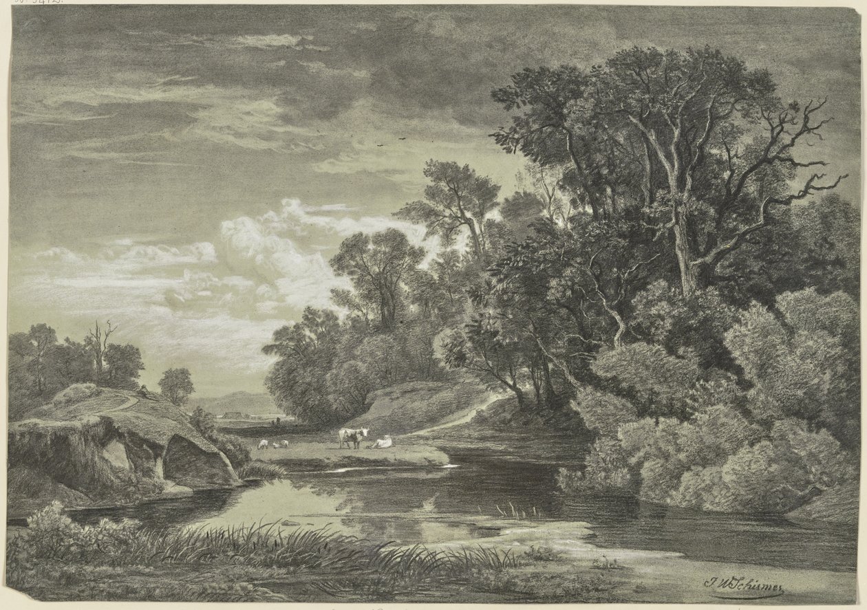 Na Arly u Karlsruhe od Johann Wilhelm Schirmer