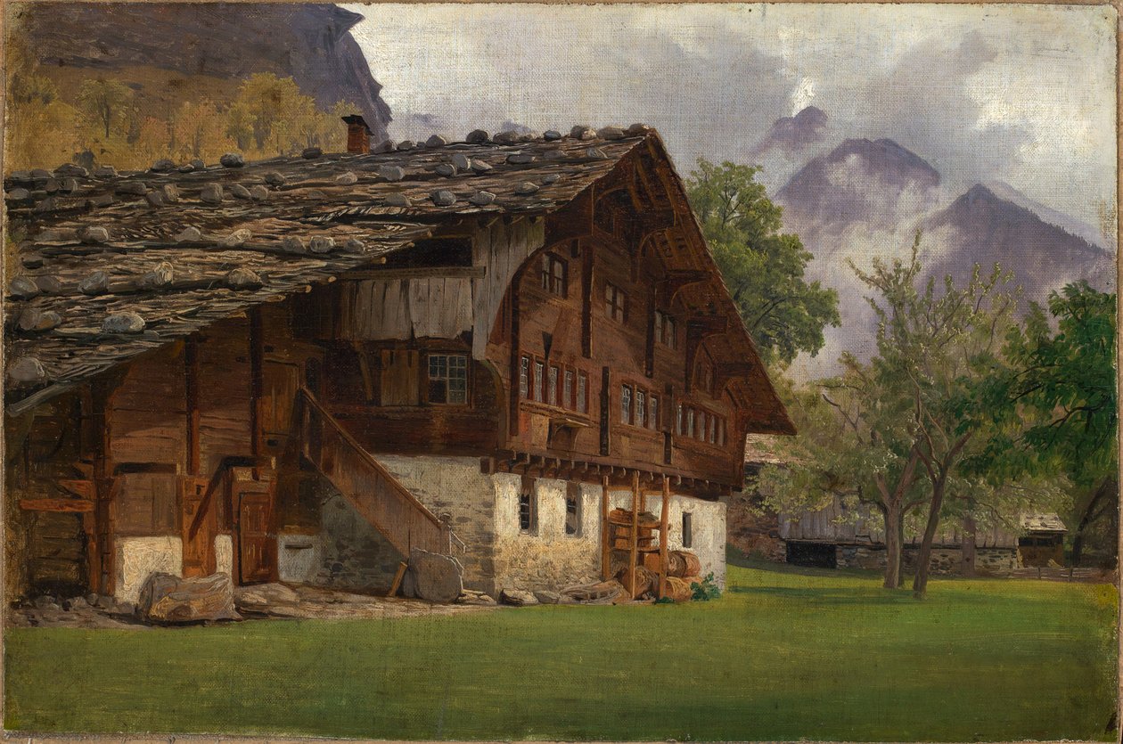 Statek v Alpách od Johann Wilhelm Schirmer