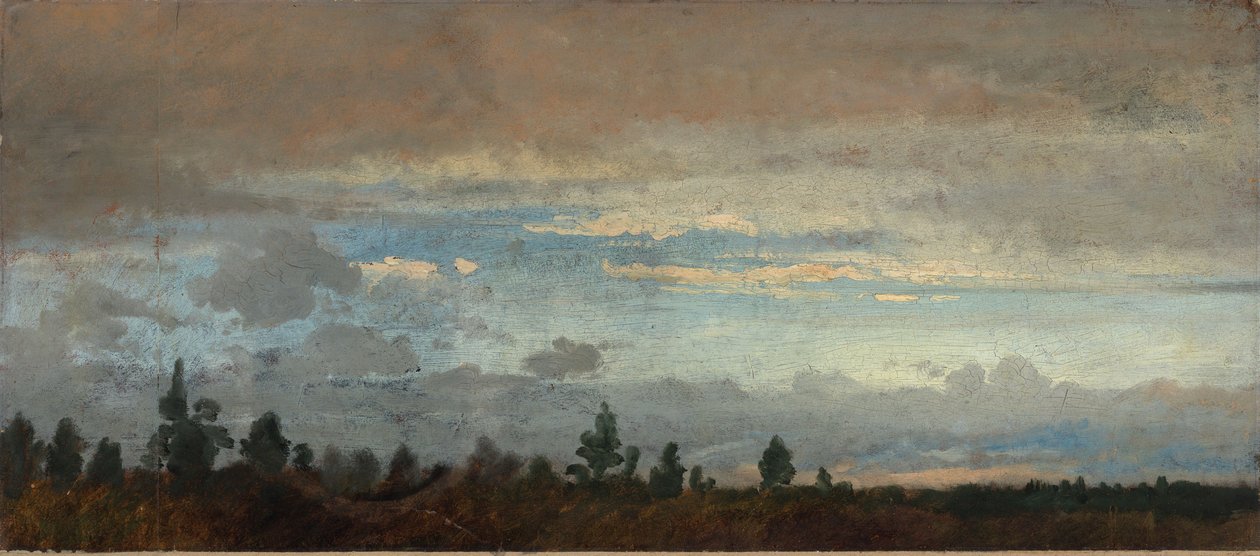 Zatažená večerní obloha od Johann Wilhelm Schirmer