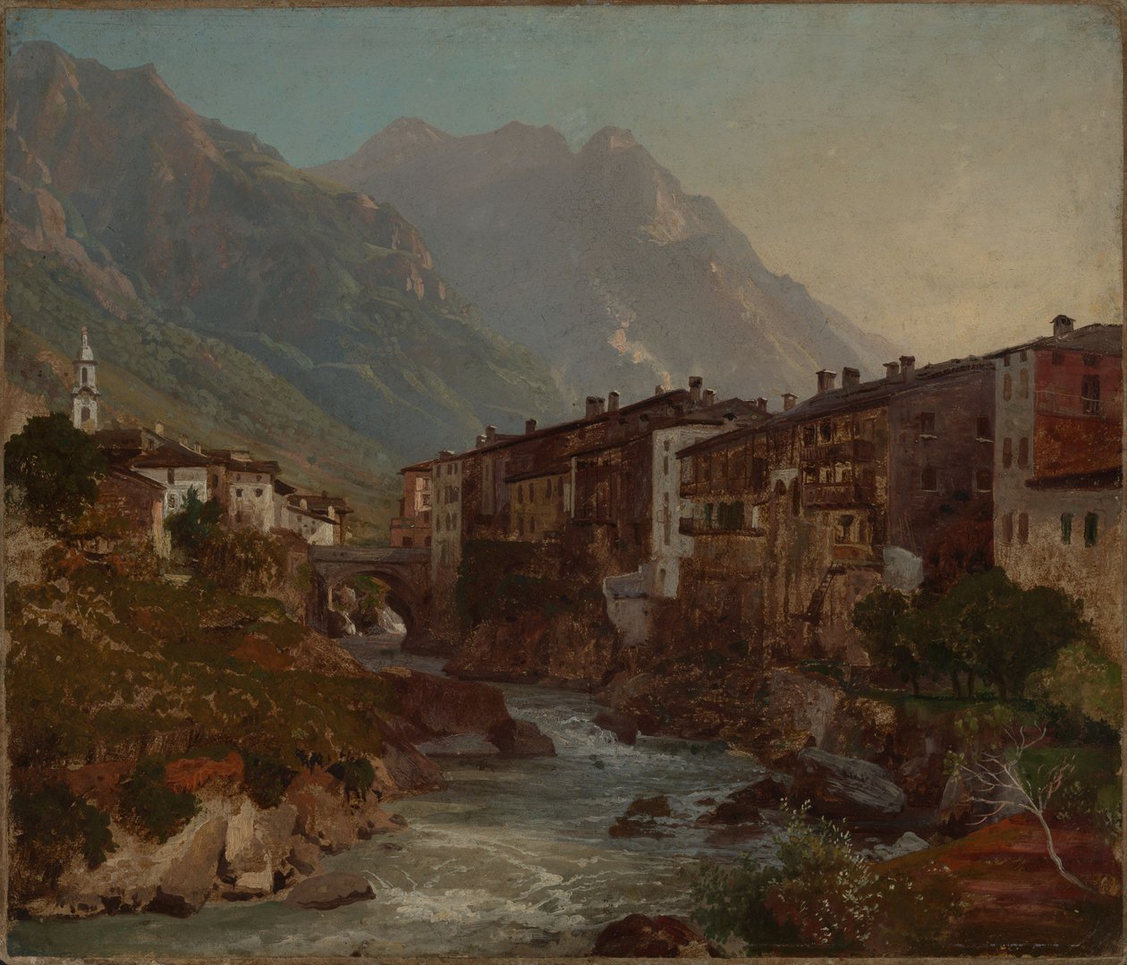 Pohled na Chiavennu od Johann Wilhelm Schirmer