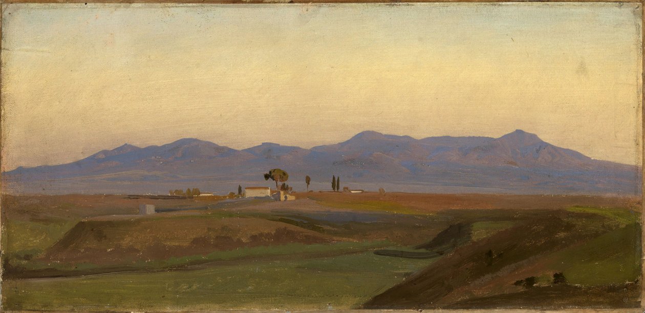 Pohled z římské Campagny na Sabinské vrchy od Johann Wilhelm Schirmer