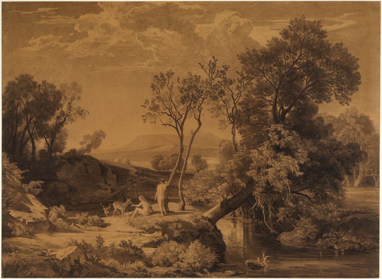 Ráj jako jarní ráno (V ráji I) od Johann Wilhelm Schirmer