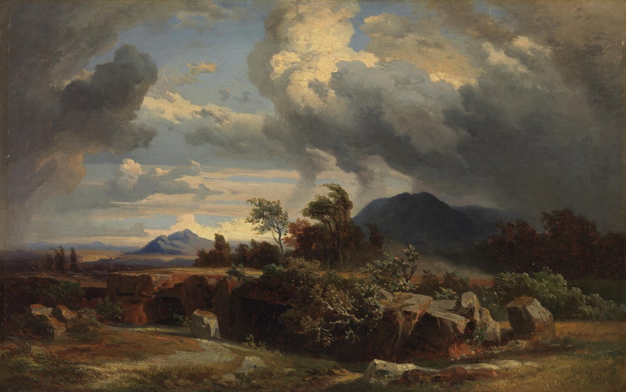 Bouřlivý večer od Johann Wilhelm Schirmer