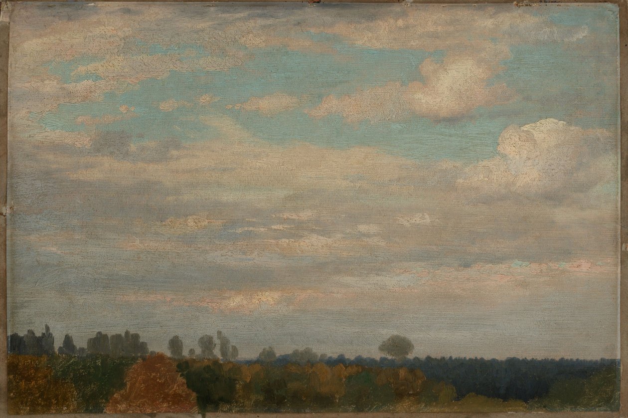 Mraky nad podzimním lesem od Johann Wilhelm Schirmer