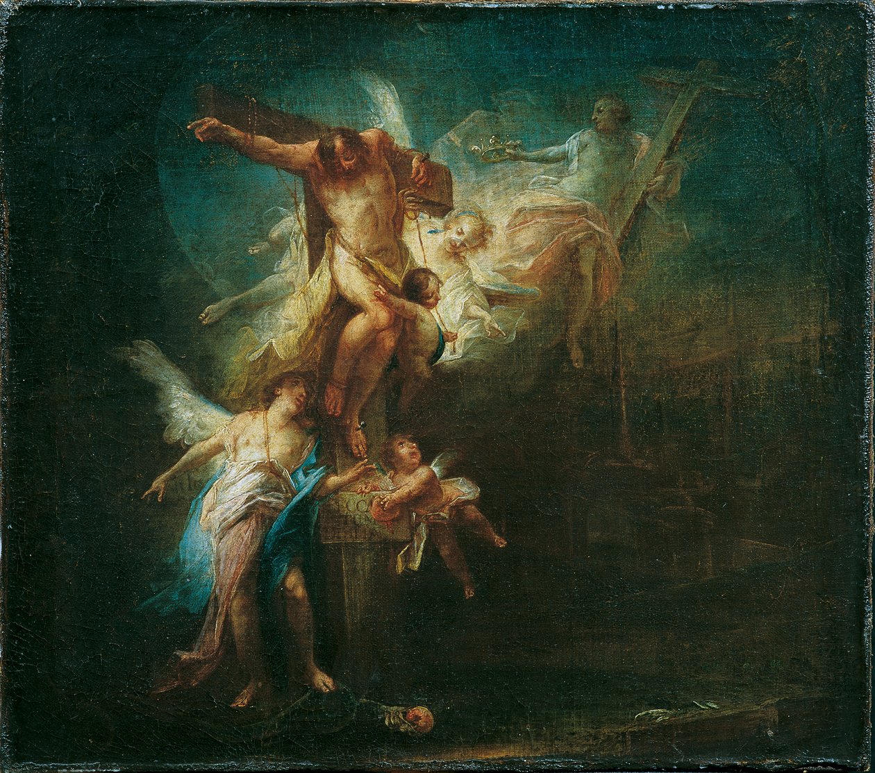 Kristus bere dobrého zloděje do nebe od Johann Wolfgang Baumgartner