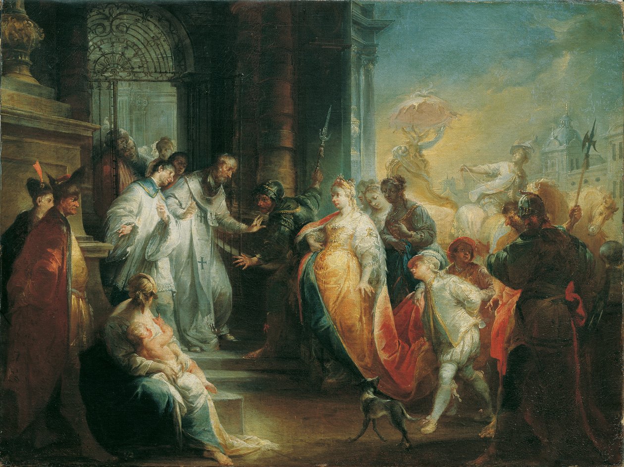 Odmítnutí císařovny Eudoxie svatým Janem Zlatoústým od Johann Wolfgang Baumgartner
