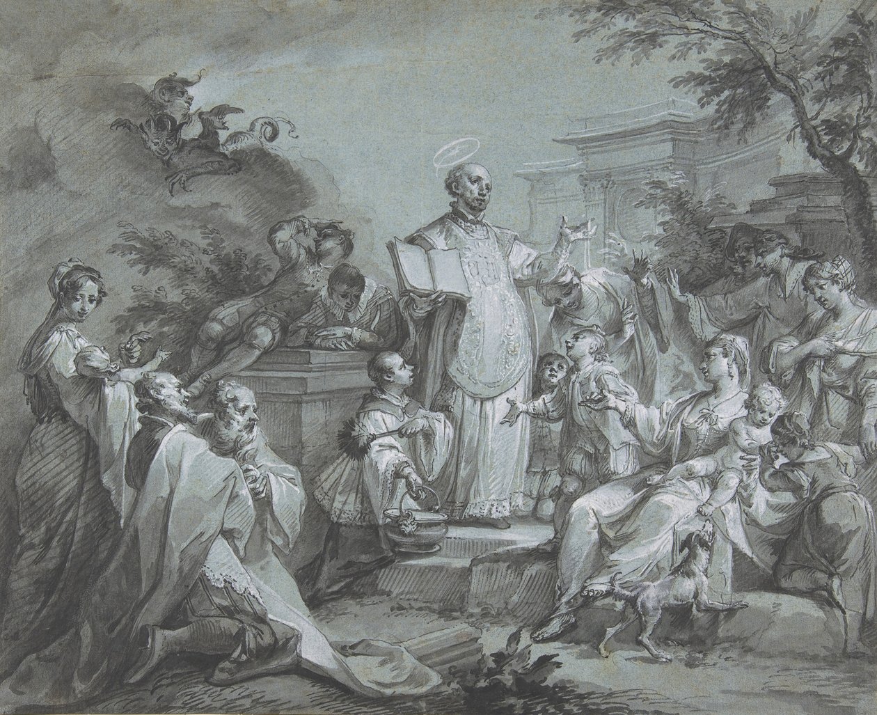 Svatý Ignác z Loyoly Kázání, před rokem 1761. od Johann Wolfgang Baumgartner
