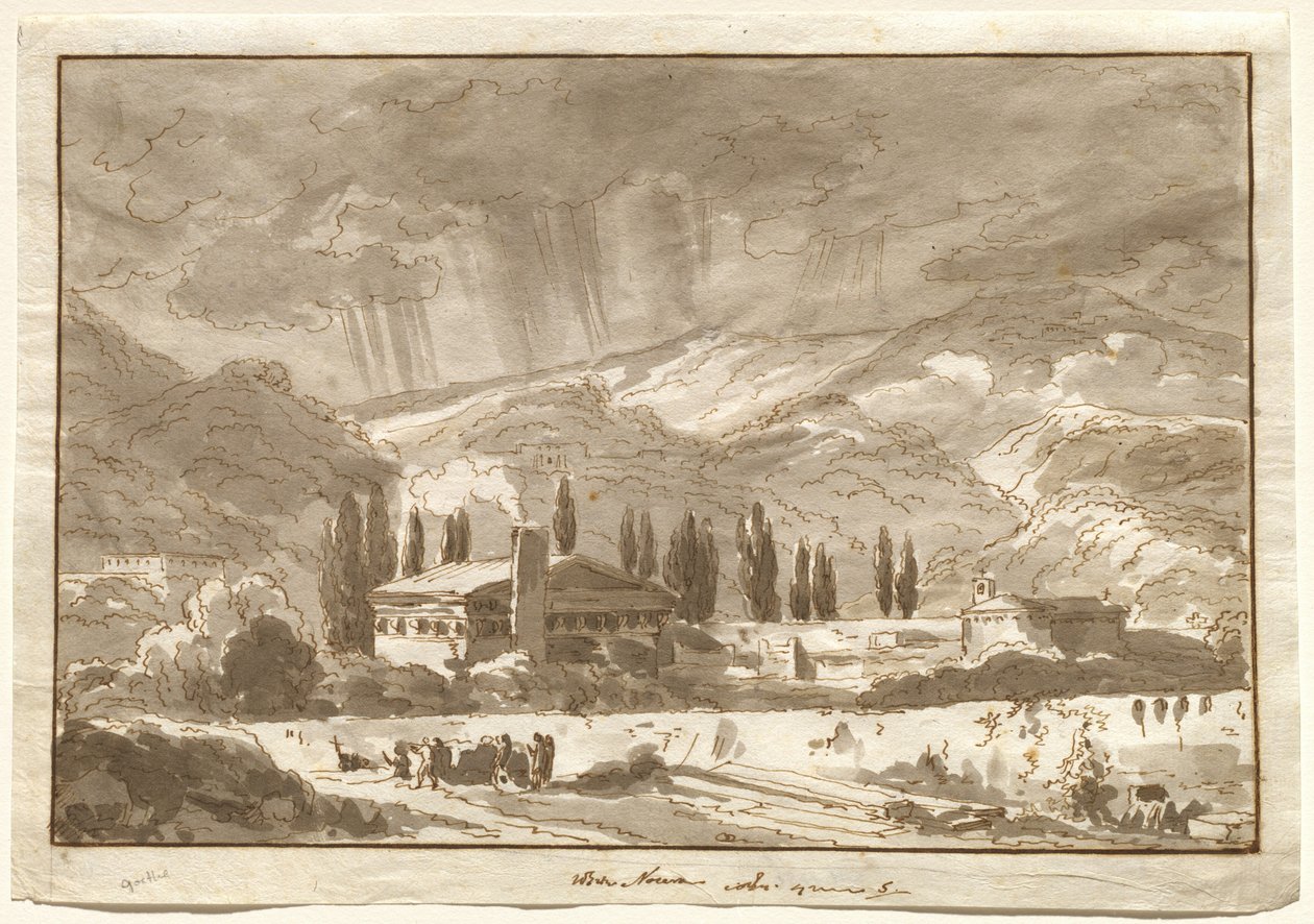 Bouře nad horami poblíž Nocera od Johann Wolfgang von Goethe