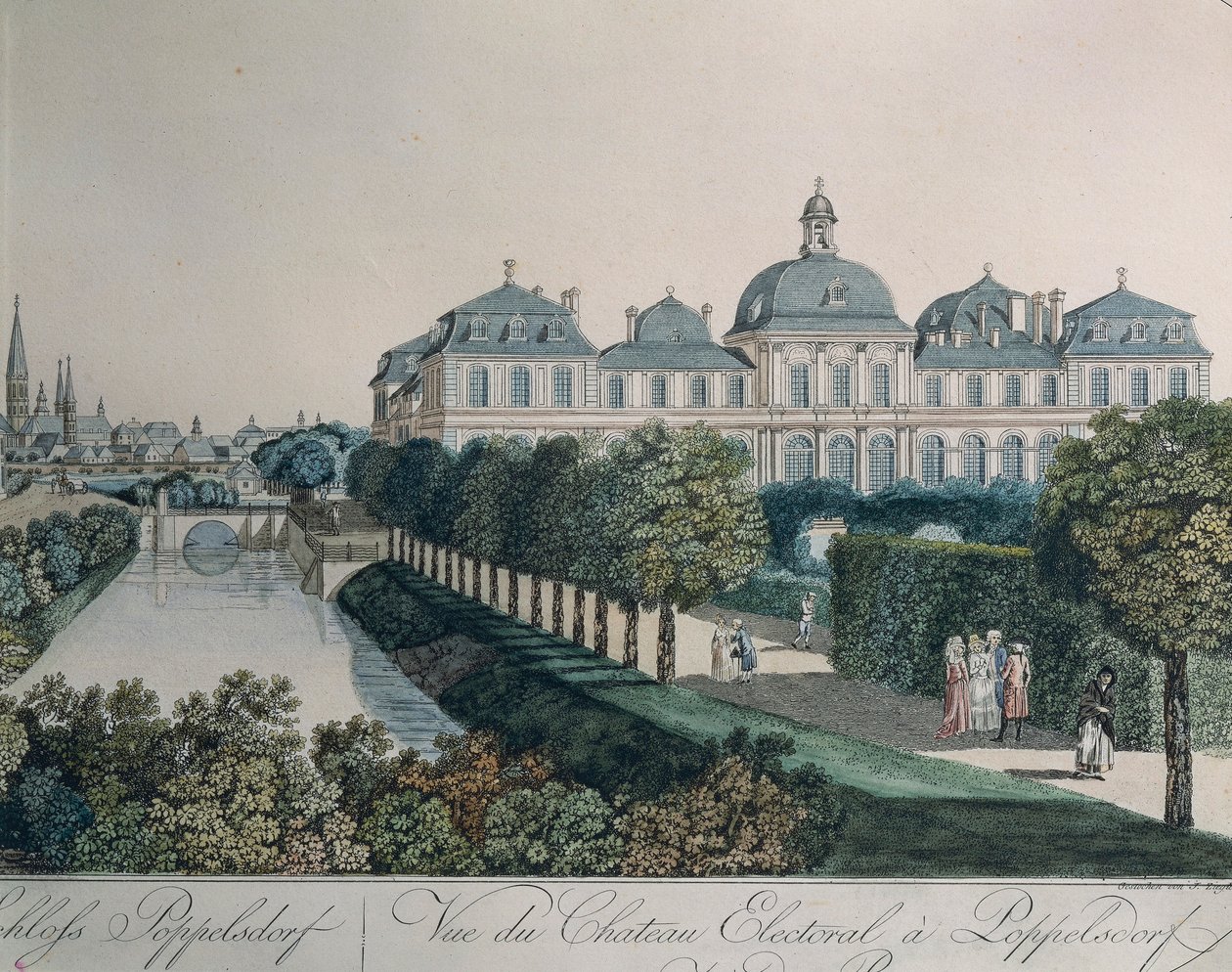 Palác kurfiřtů v Poppelsdorfu u Bonnu od Johanna Zieglera od Johann Ziegler