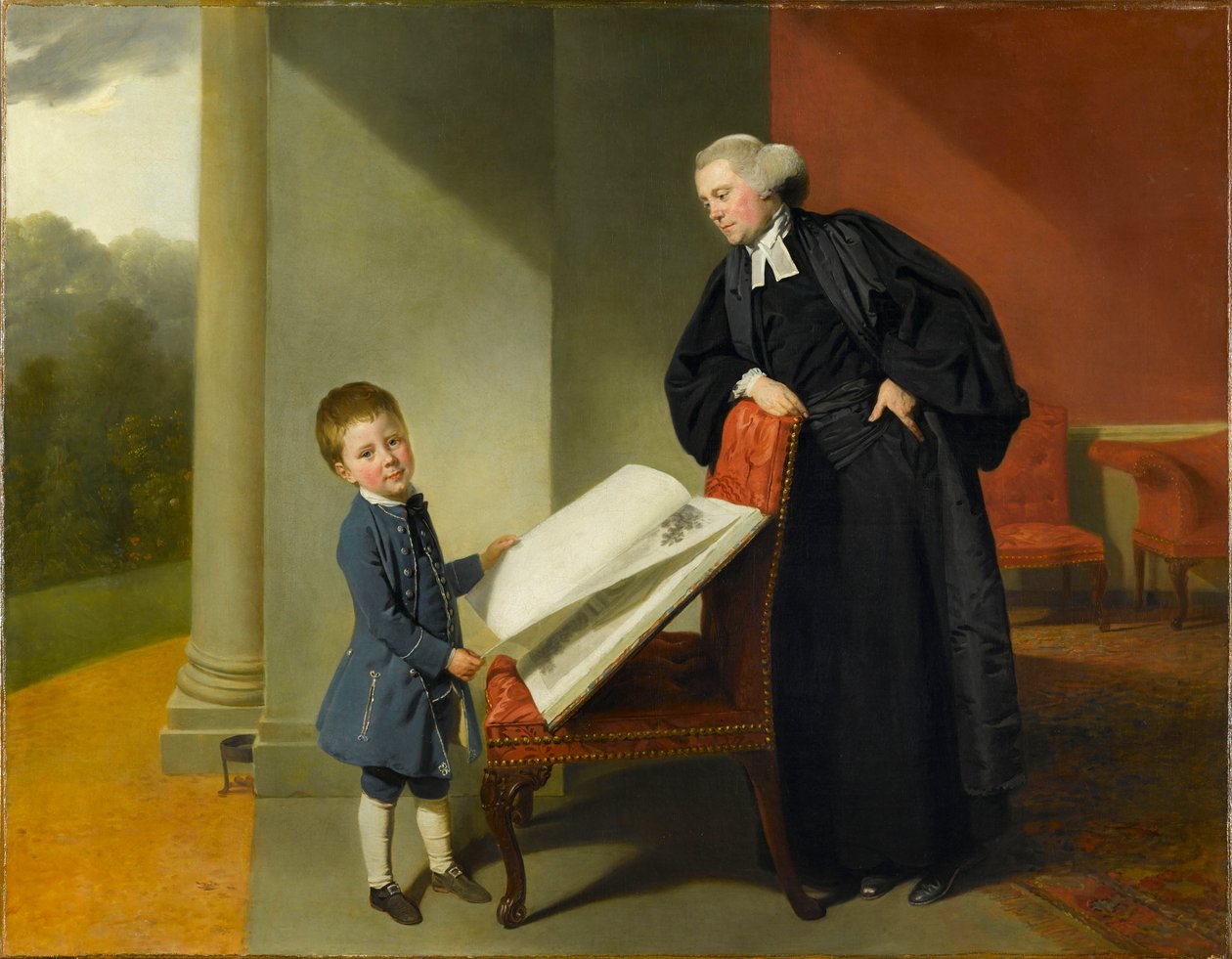 Reverend Randall Burroughes a jeho syn Ellis, 1769. od Johann Zoffani