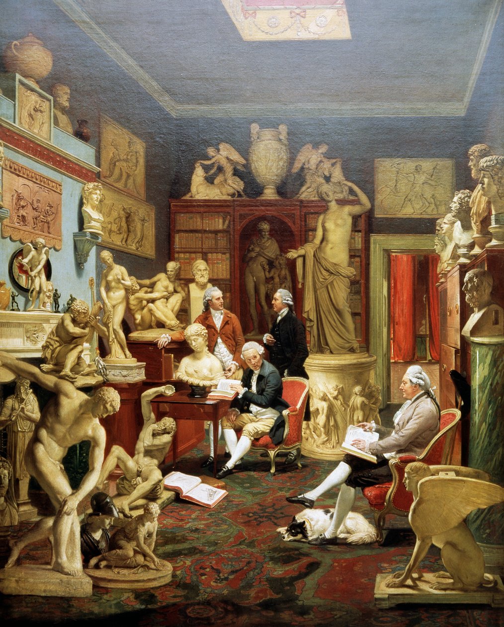 Charles Townley v jeho galerii soch, Park Street, Londýn 1782, obraz Johanna Zoffanyho (1733-1810), olej na plátně od Johann Zoffany