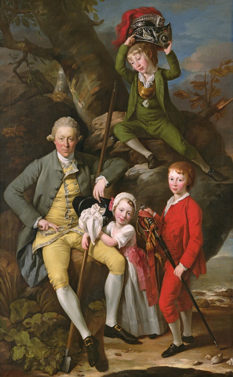 Henry Knight of Tythegston se svými třemi dětmi, asi 1770 (olej na plátně) od Johann Zoffany
