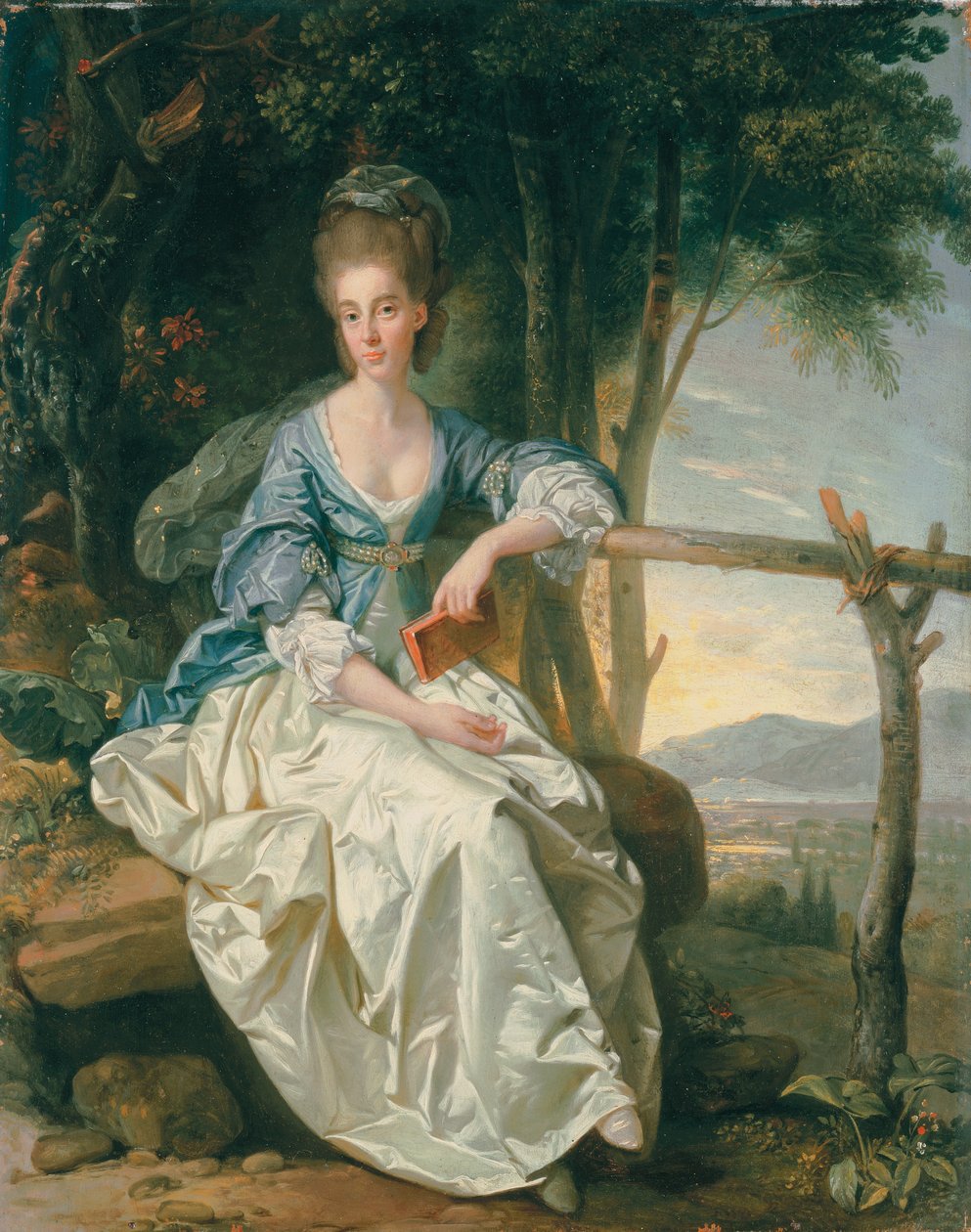Portrét slečny Matildy Clevlandové v toskánské krajině od Johan Joseph Zoffany