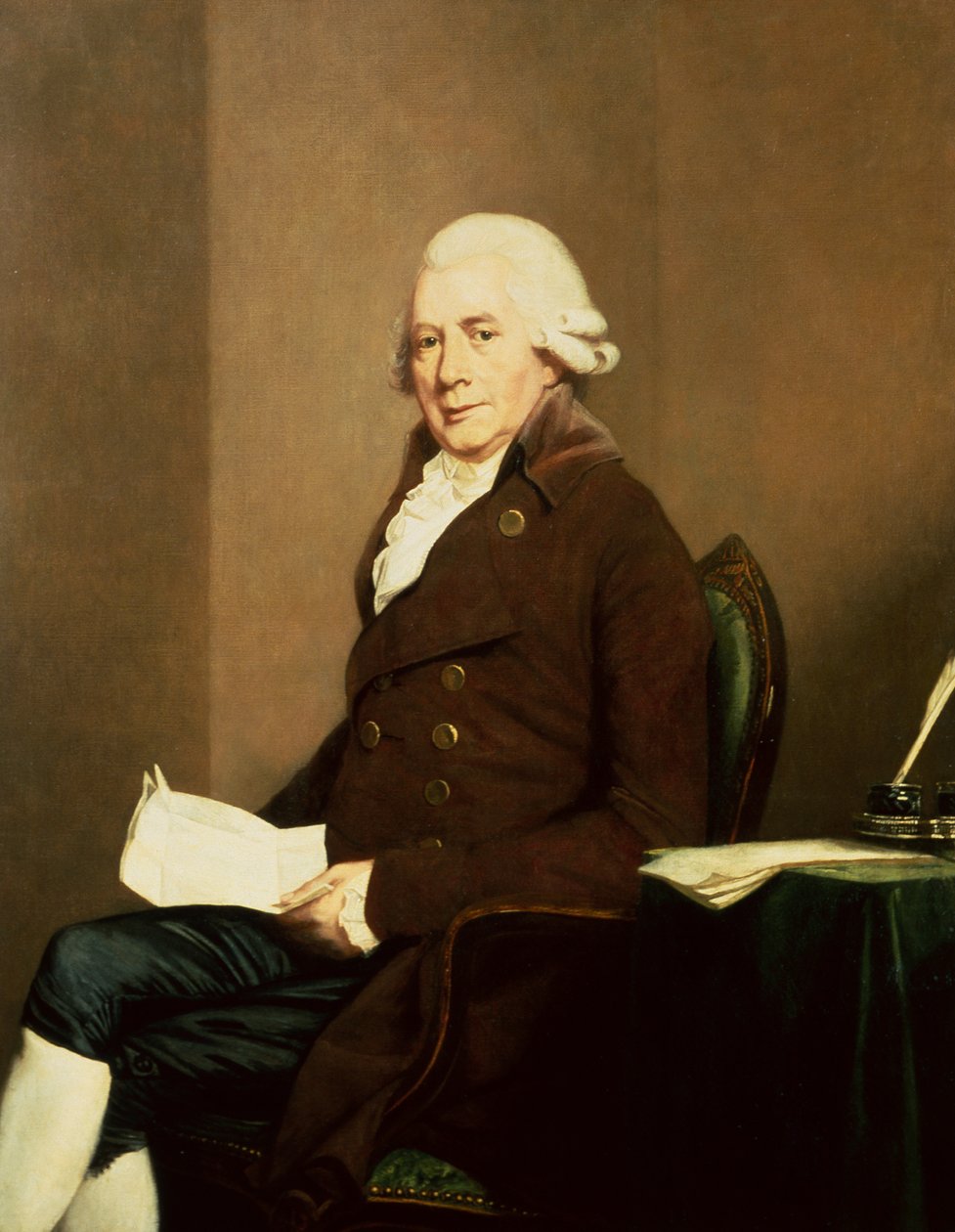 Portrét sedícího gentlemana, možná William Hunter (olej na plátně) od Johann Zoffany