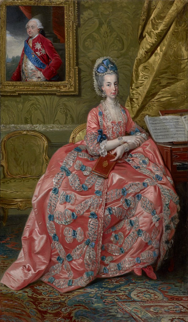 Portrét arcivévodkyně Marie Amálie Rakouské, vévodkyně z Parmy, kolem roku 1778 od Johan Joseph Zoffany