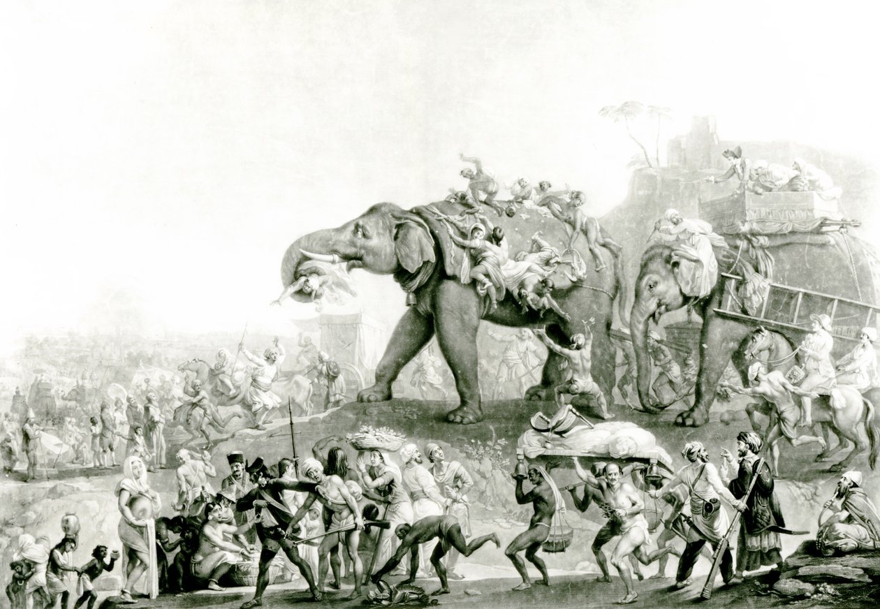 Velvyslanectví Hyderbacku v Kalkatě, kolem roku 1800 od Johan Joseph Zoffany