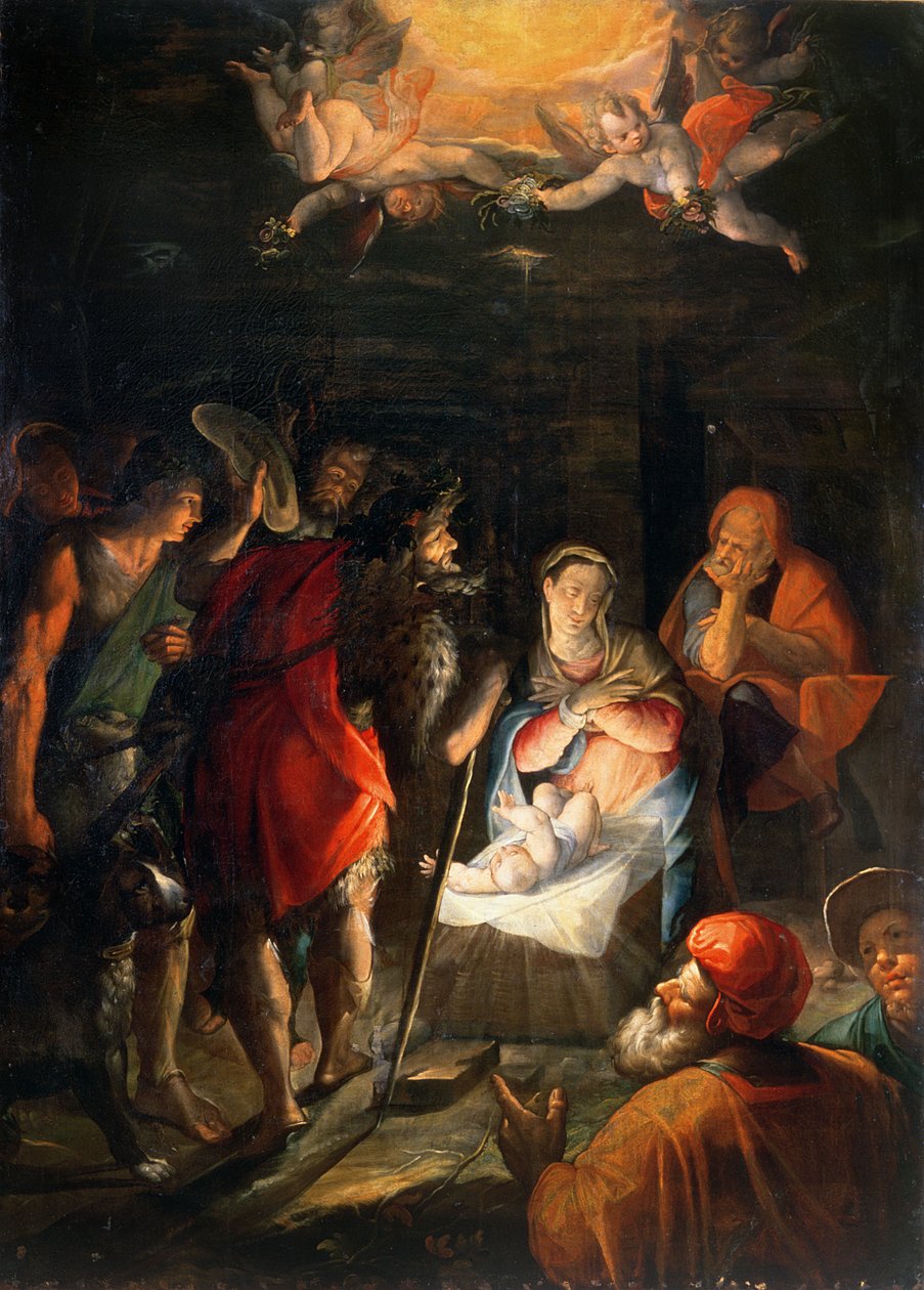 Klanění pastýřů od Johann or Hans von Aachen