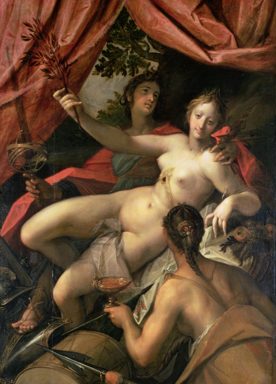 Alegorie míru, umění a hojnosti, 1602 od Johann or Hans von Aachen