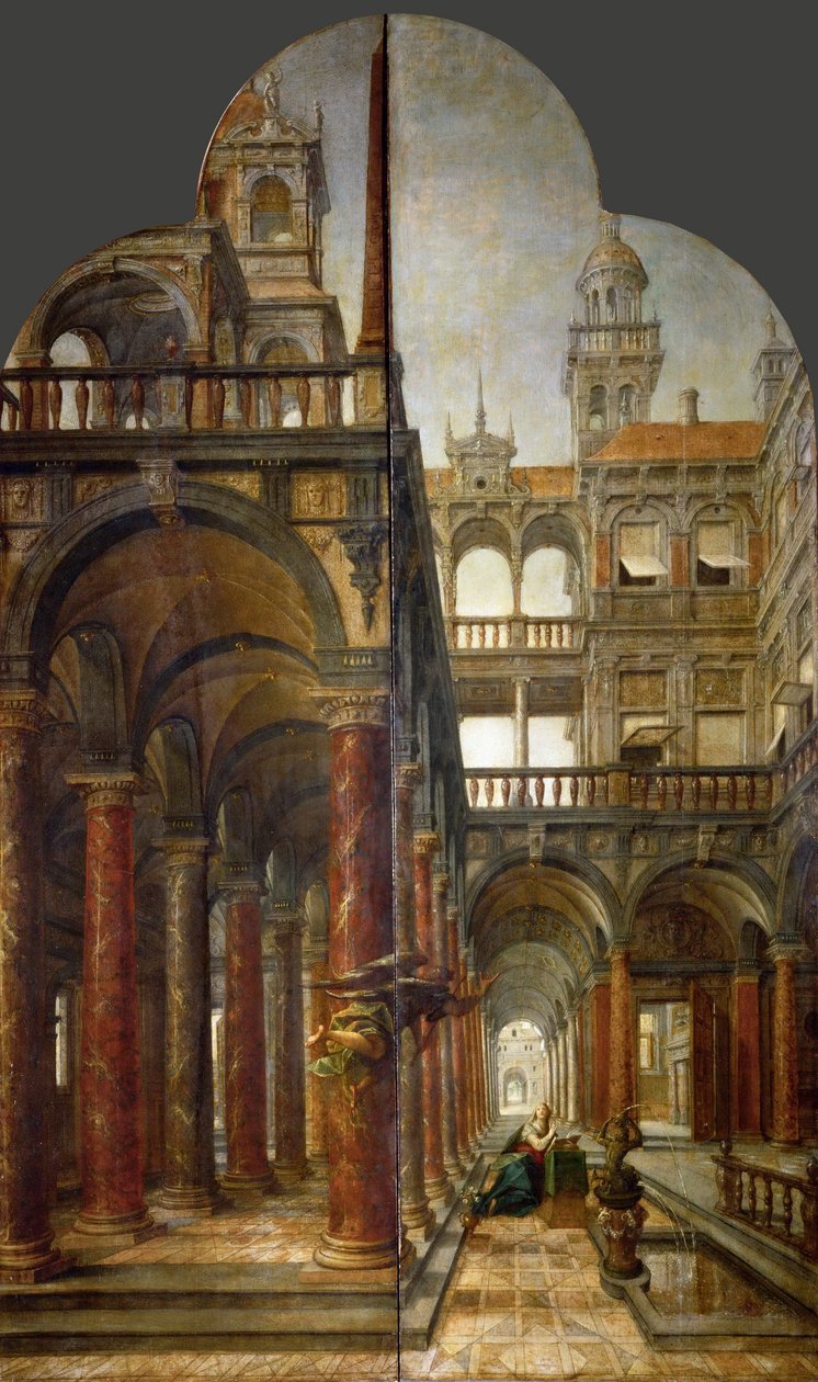 Zvěstování - Hans von Aachen (1552-1615). Olej na dřevě od Johann or Hans von Aachen
