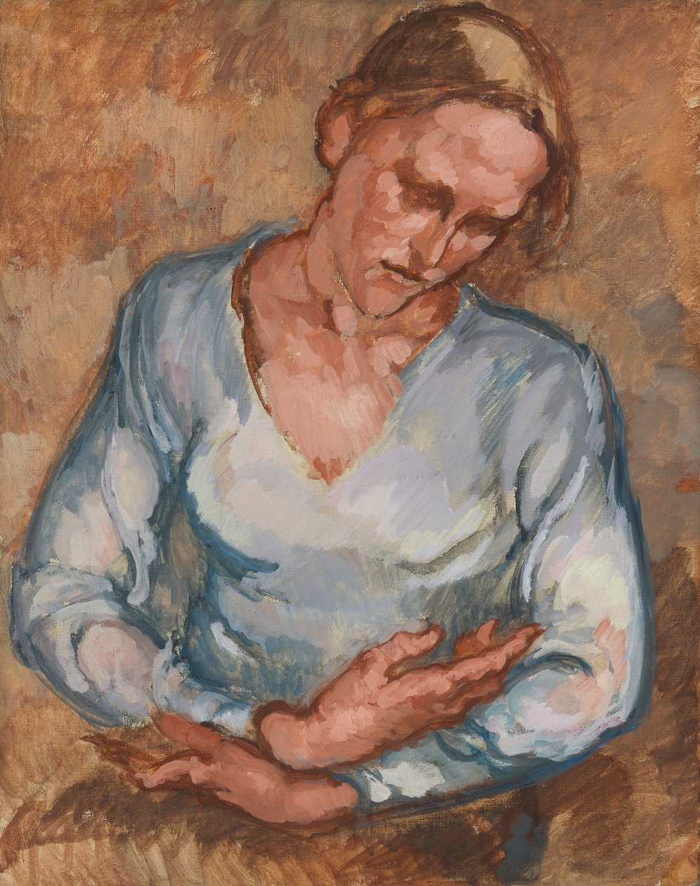 Žena se zkříženýma rukama od Johanna Kampmann Freund