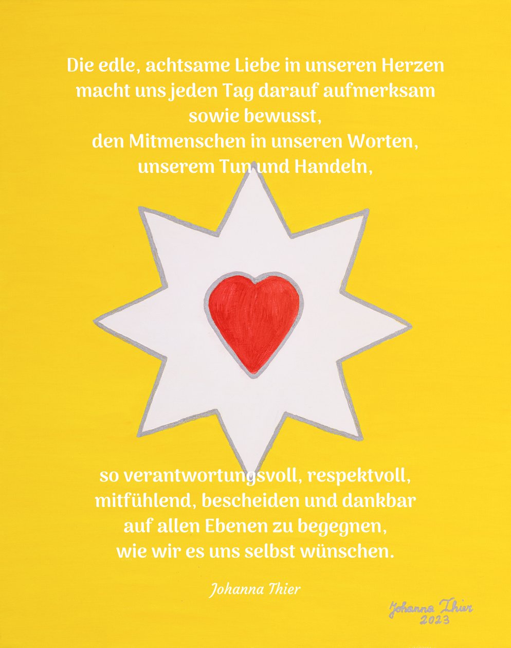 Hvězda lásky radostného srdce - verze 1 od Johanna Thier