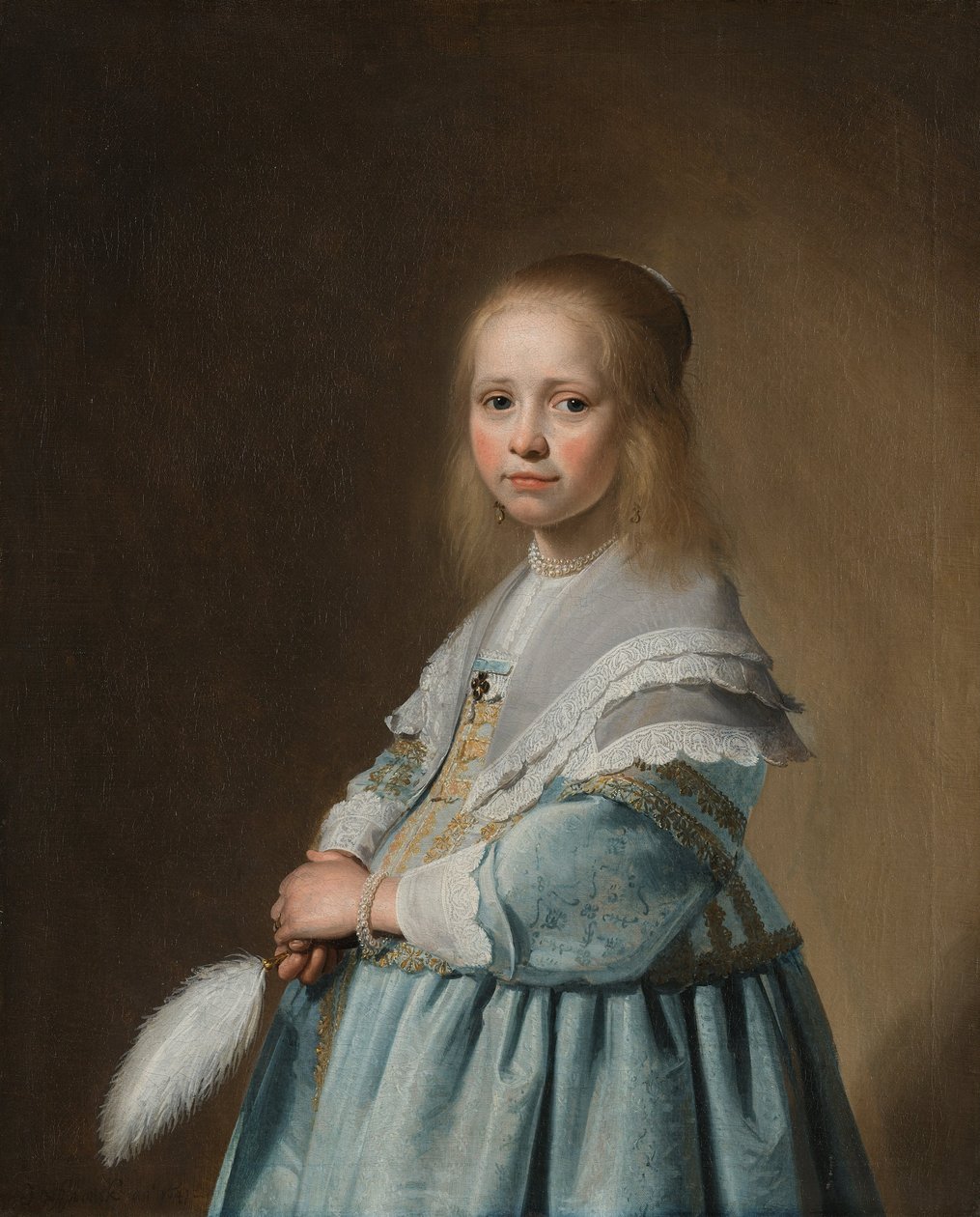 Portrét dívky v modrém od Johannes Cornelisz. Verspronck