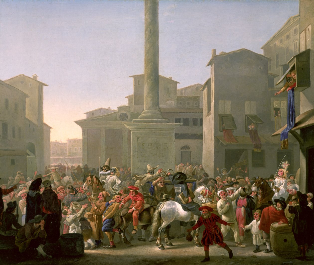 Karneval v Římě, kolem 1650-51 od Johannes Lingelbach