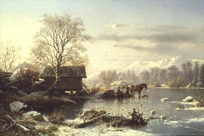 Zamrzlé jezero od Johannes Bartolomaus Duntze