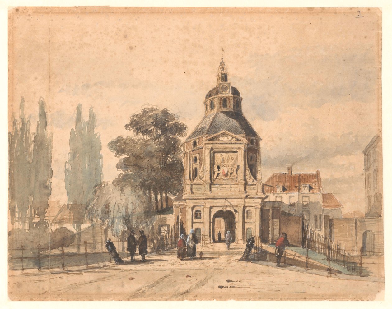 Wittevrouwenpoort v Utrechtu od Johannes Bosboom (attributed to)
