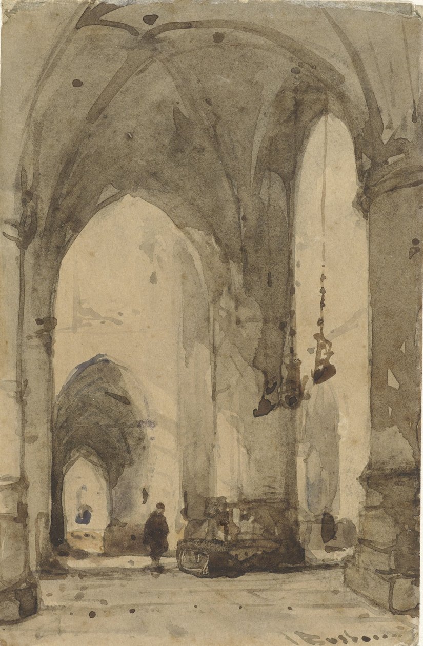 Interiér kostela Saint Bavo v Haarlemu od Johannes Bosboom