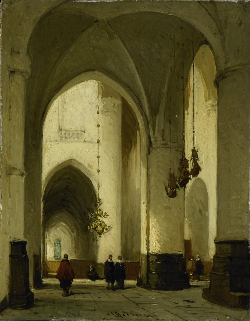 Interiér kostela sv Bavo v Haarlemu od Johannes Bosboom