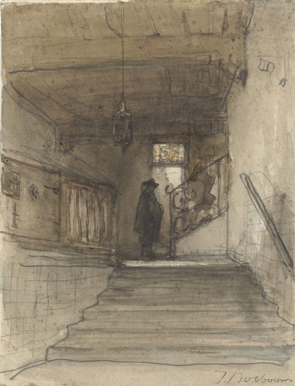 Schodiště od Johannes Bosboom