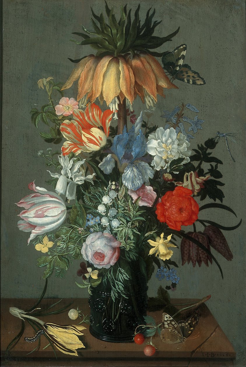 Květinové zátiší s korunou Imperial, 1626 od Johannes Bosschaert