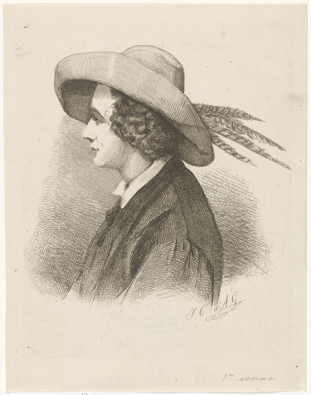 Portrét Martinuse Antonia Kuytenbrouwera z profilu od Johannes Christiaan d