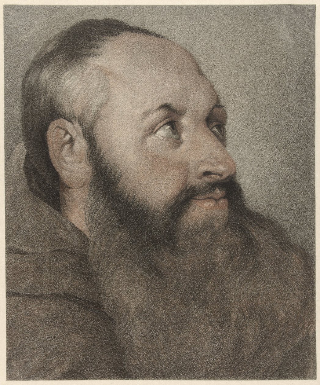 Monk, vpravo, dívá se nahoru od Johannes Cornelis Mertens