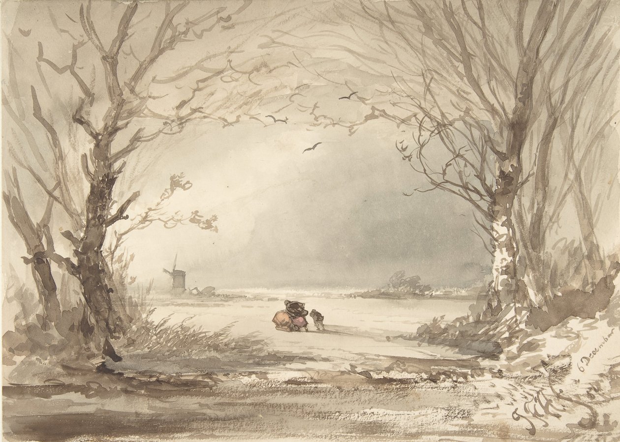 Zimní krajina, 1854. od Johannes Franciscus Hoppenbrouwers