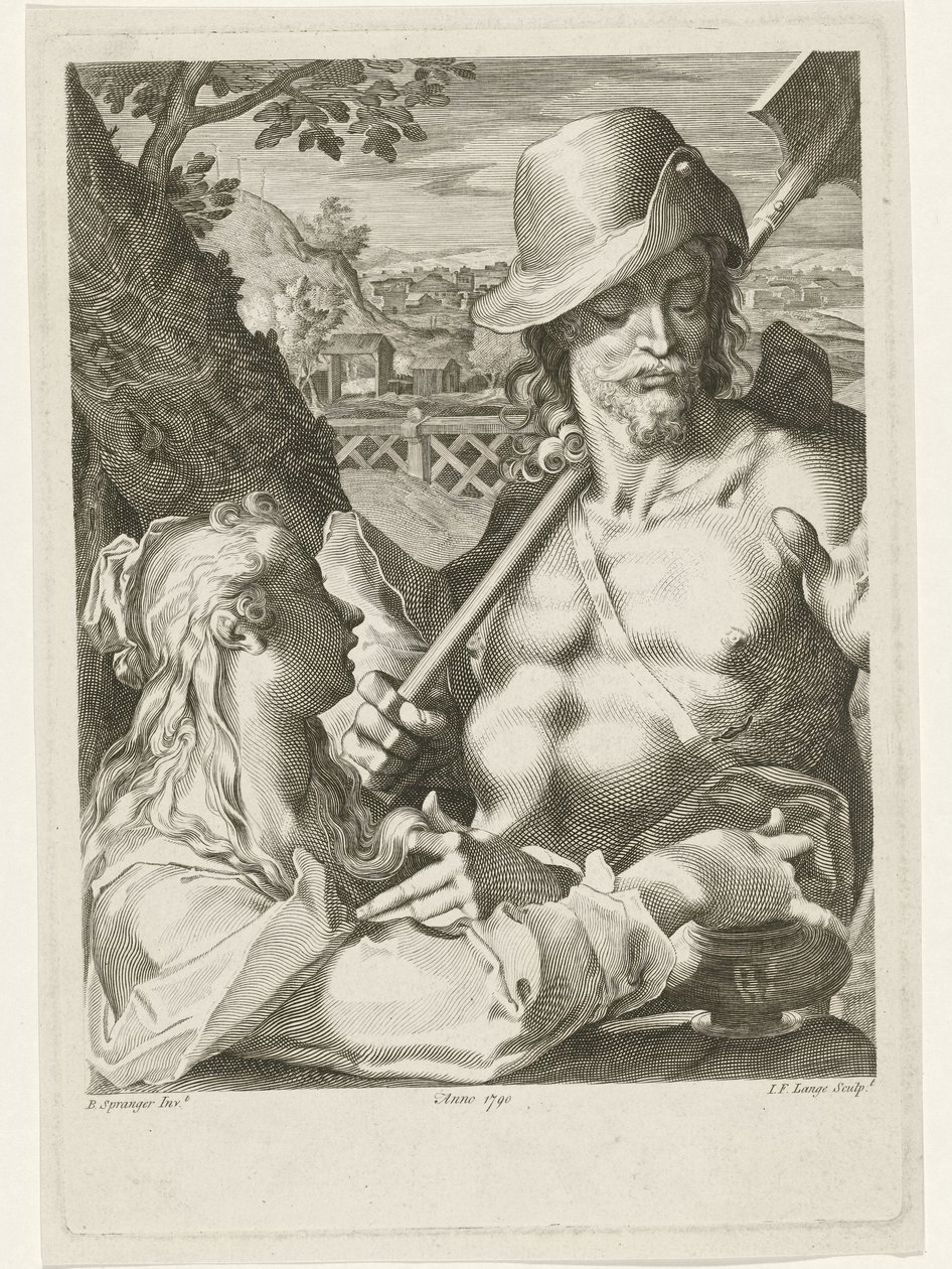 Kristus se Marii Magdaleně zjevuje jako zahradník od Johannes Fredericus Lange