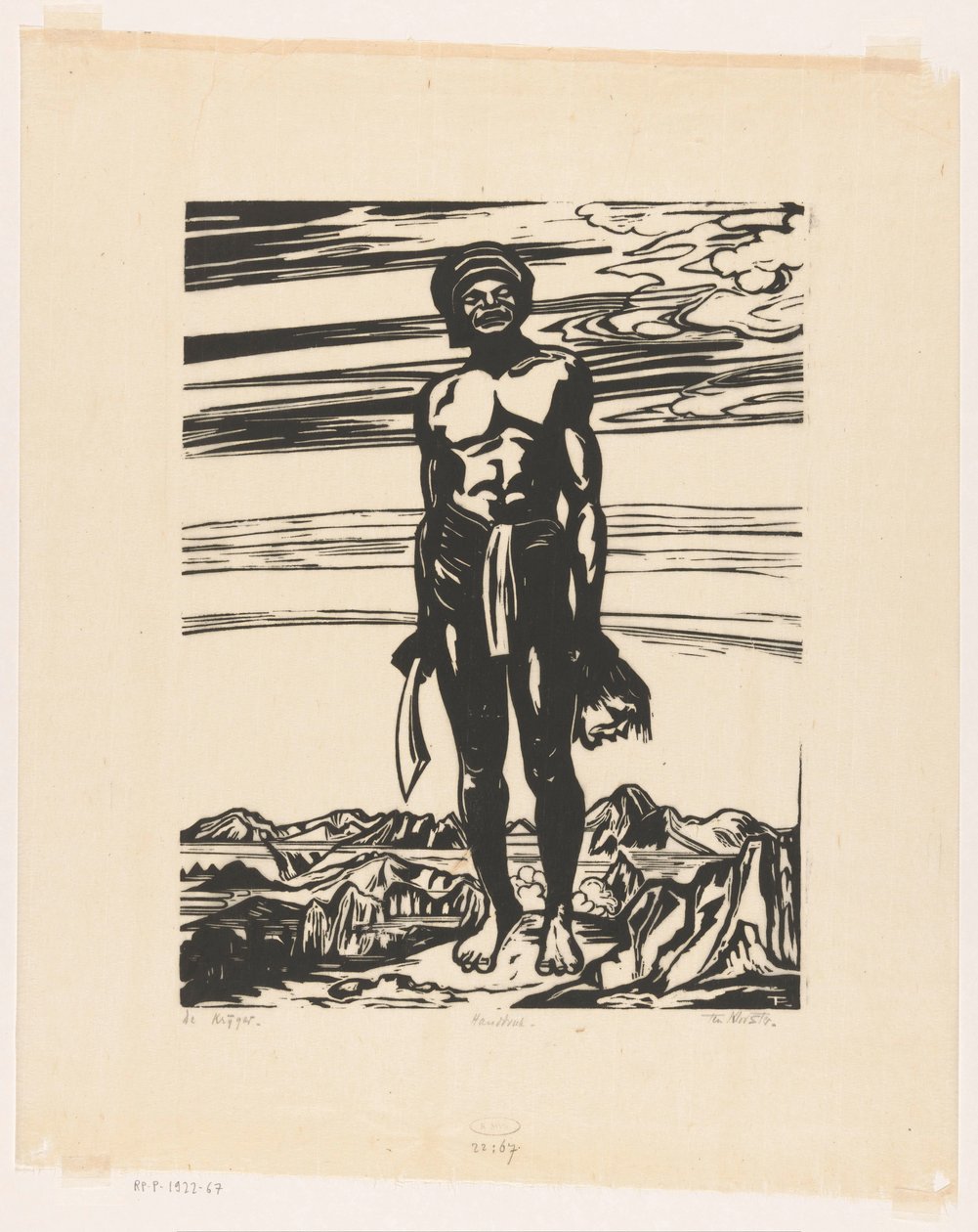 The Warrior (původní název na objektu) od Johannes Frederik Engelbert ten Klooster (signed by artist)