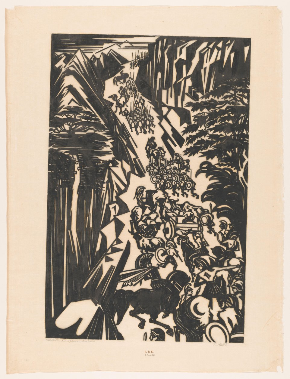 Ilustrace pro Xenofóntovu „Anabázi“ (původní název na objektu) od Johannes Frederik Engelbert ten Klooster (signed by artist)