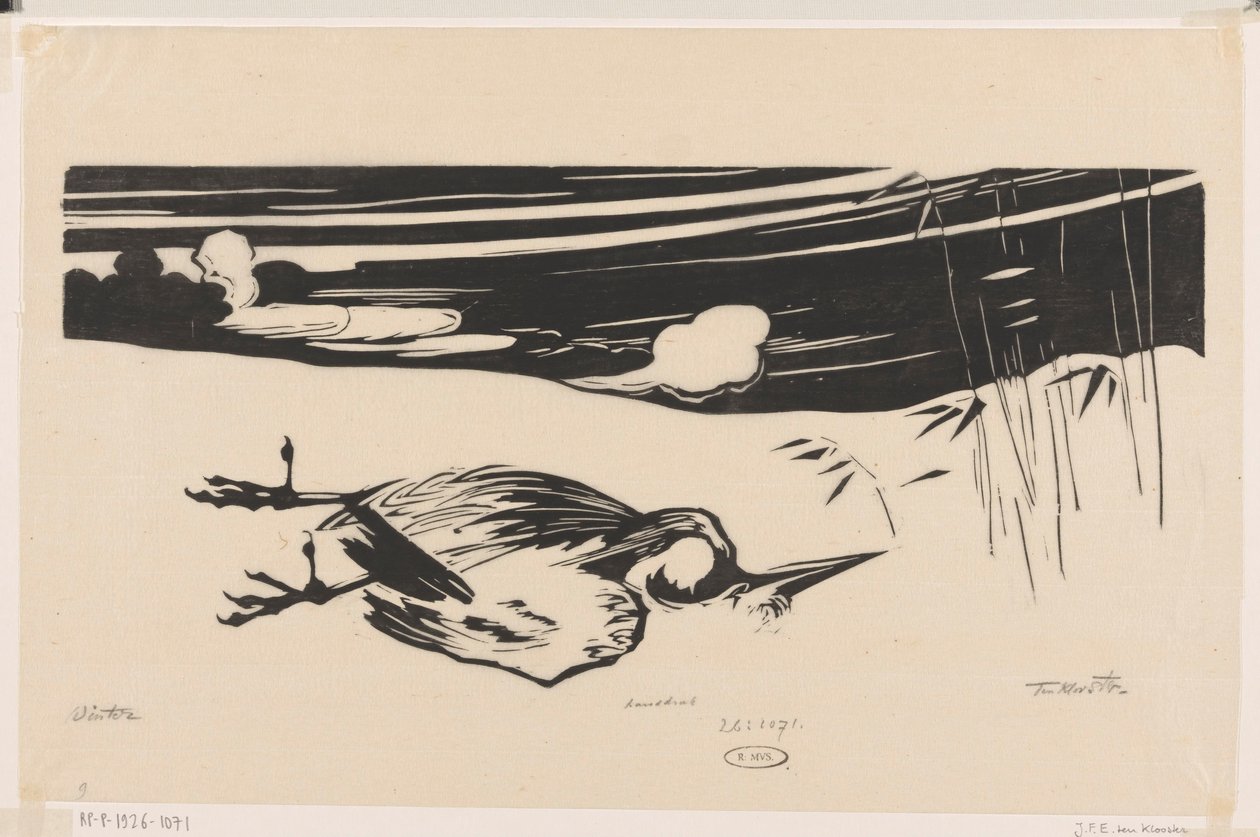 Zima (původní název na objektu) od Johannes Frederik Engelbert ten Klooster (signed by artist)