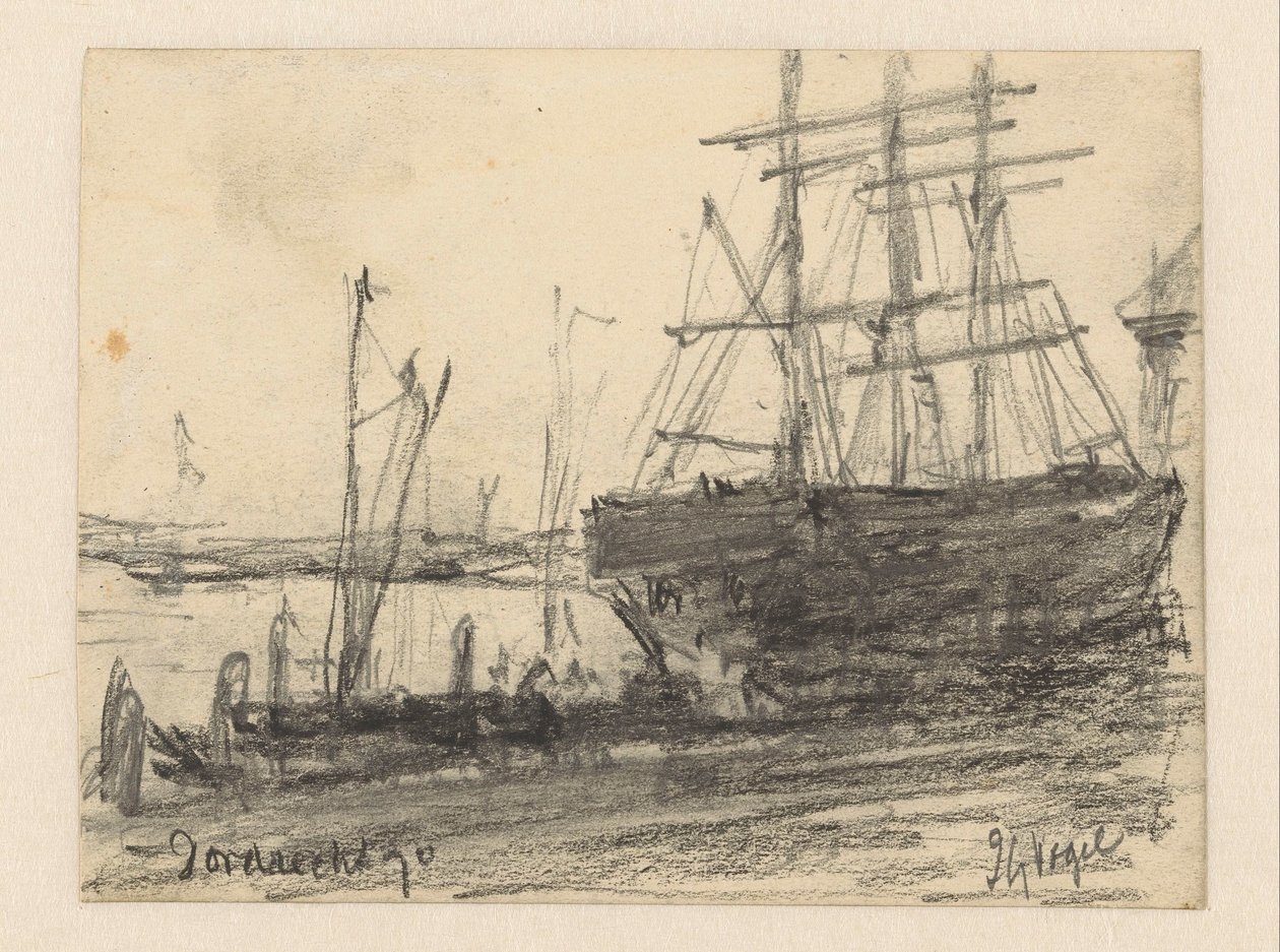 Lodě pro Dordrecht od Johannes Gijsbert Vogel