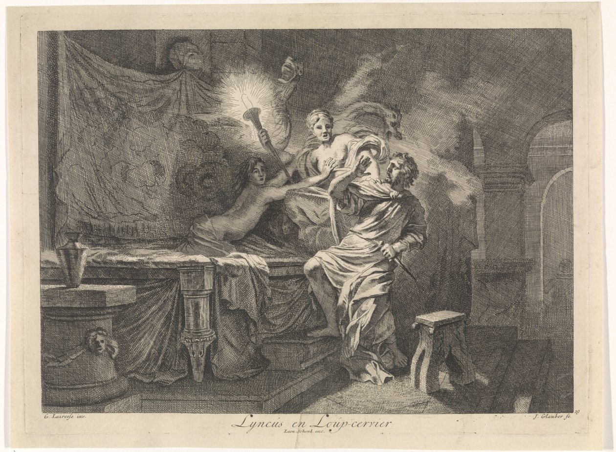 Ceres zabrání vraždě Triptolema Lyncus a Loup-cervier (název na objektu) Biblická, mytologická a alegorická zobrazení (název série) od Johannes Glauber