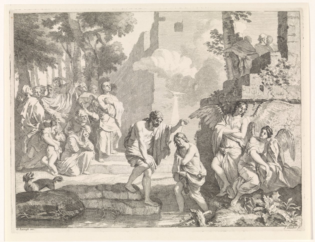 Křest Kristův Biblická, mytologická a alegorická zobrazení (název série) od Johannes Glauber