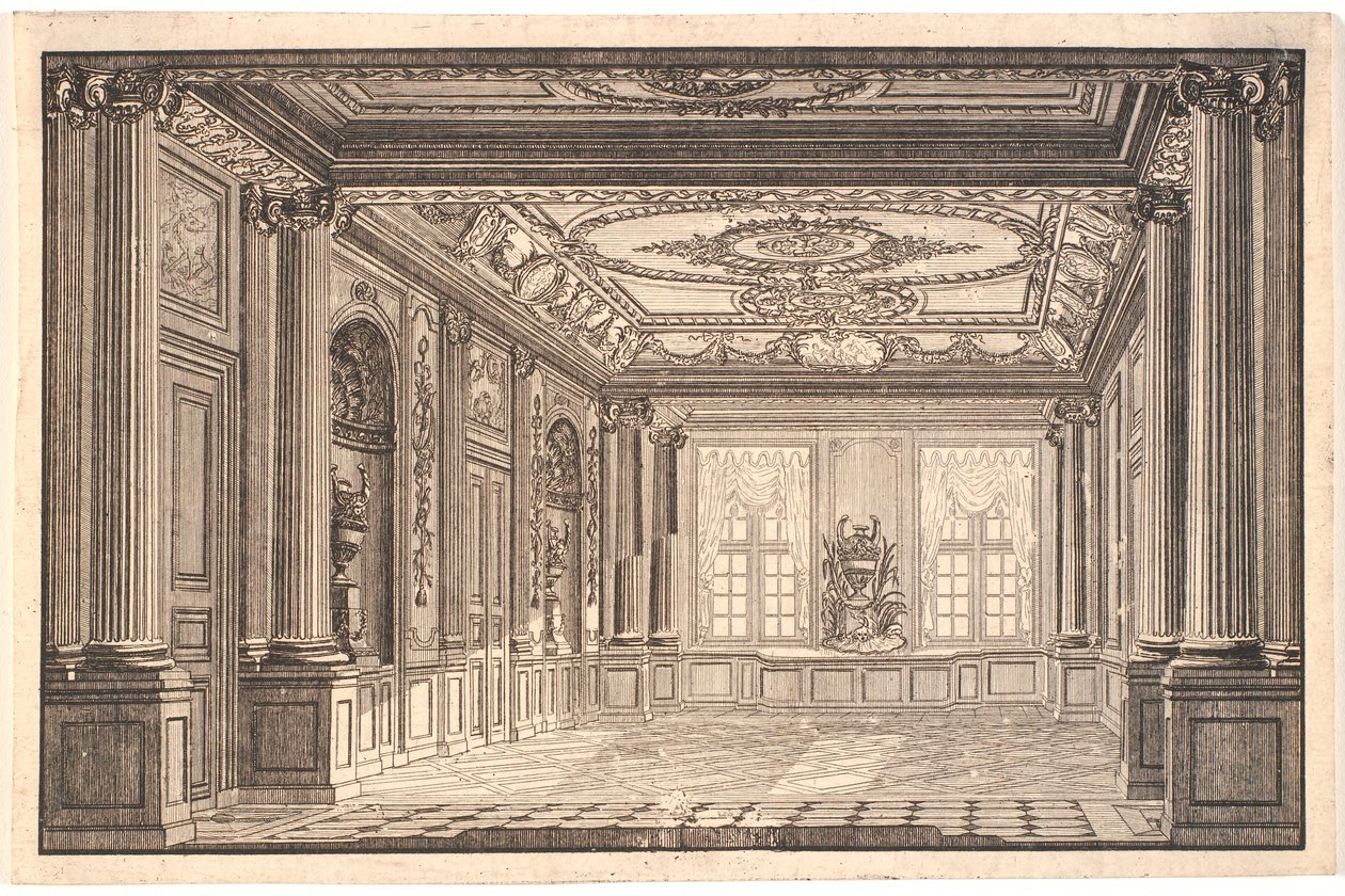 Jídelna v Chr. Sídlo VII v Amalienborgu od Johannes Gottfred Bradt