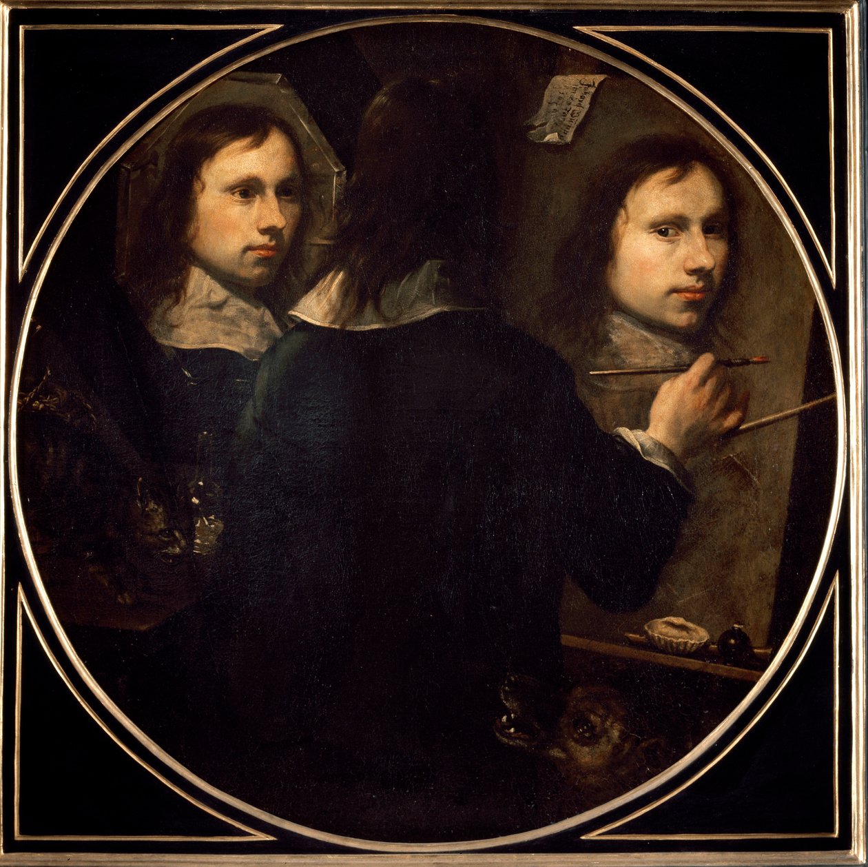 Autoportrét od Johannese Gumppa (1626-?) 1646 Sun. 88,5x89 cm Florencie, Galleria degli Uffizi (kanceláře) od Johannes Gumpp
